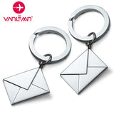Envelope Metal Keychain Keyring Couples Car Keychain Men Key Chains For Women