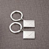 Envelope Metal Keychain Keyring Couples Car Keychain Men Key Chains For Women