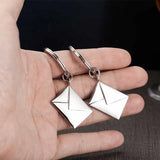 Envelope Metal Keychain Keyring Couples Car Keychain Men Key Chains For Women
