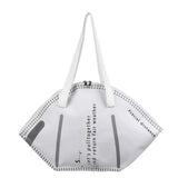 Environmental Canvas Mask Shoulder Bag Women Lady