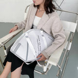 Environmental Canvas Mask Shoulder Bag Women Lady