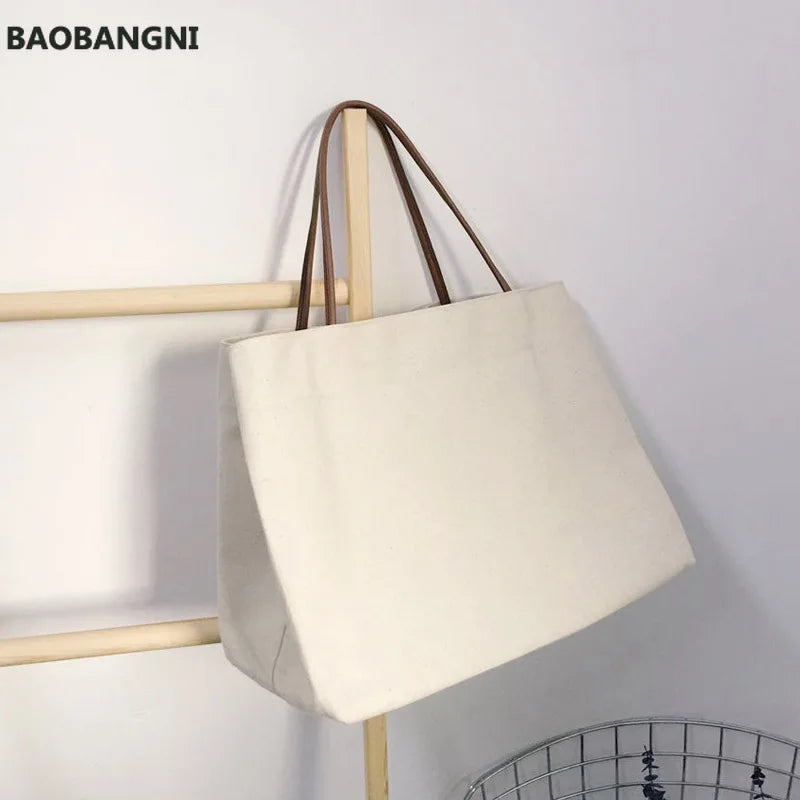 Eco-Friendly Minimalist Canvas Shoulder Handbag