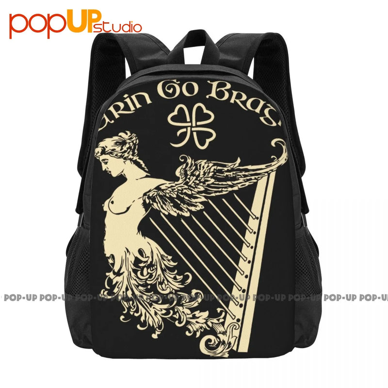 Irish Harp Erin Go Bragh Eire Ireland St. Patricks Backpack
