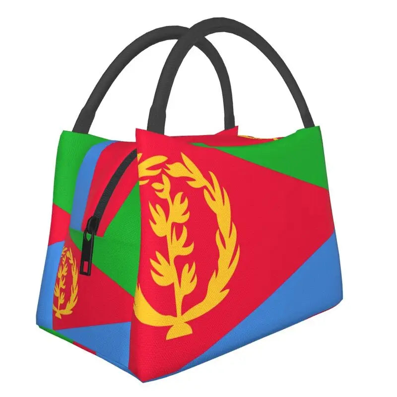 Eritrea Flag Lunch Bag Insulated Portable Travel Work Pinic