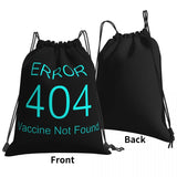 Personalised Vaccine Not Found Gym Bag Drawstring Backpack