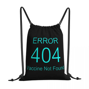 Personalised Vaccine Not Found Gym Bag Drawstring Backpack