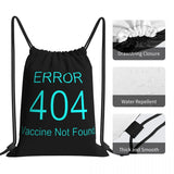 Personalised Vaccine Not Found Gym Bag Drawstring Backpack