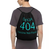 Personalised Vaccine Not Found Gym Bag Drawstring Backpack