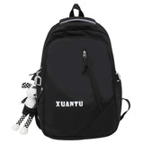 Waterproof Nylon Large School Backpack Unisex Women Shoulders Schoolbag