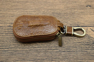 Crocodile Key Holder Wallet 100% Leather Unisex Key Organizer Bag
