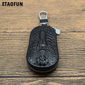 Crocodile Key Holder Wallet 100% Leather Unisex Key Organizer Bag