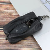 Etaofun Cowhide Zipper Wallet with Key Bag