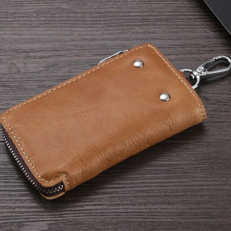 Etaofun Retro Leather Key Holder for Men Women, Keys Case