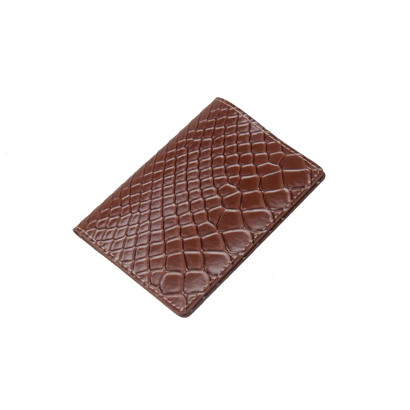 Etaofun Snake Patterned PU Leather Passport Holder, Retro Unique Cover