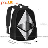 Ethereum Cryptocurreny Bitcoin Geek Basic Vintage Print Backpack
