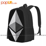 Ethereum Cryptocurreny Bitcoin Geek Basic Vintage Print Backpack