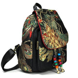 Ethnic Embroidery Women's Bag Canvas Backpack Schoolbag