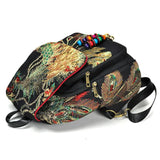 Ethnic Embroidery Women's Bag Canvas Backpack Schoolbag
