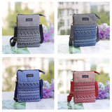 Ethnic Style Large Screen Women Mobile Phone Bag Canvas Multi-layer
