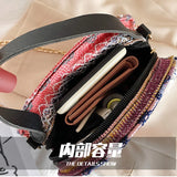 Ethnic Style Round Handbags High PU Leather Women Crossbody Bags
