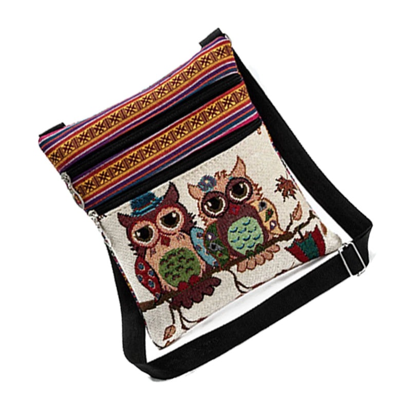 Ethnic Style Shoulder Bag Large Capacity Polyester Printing Crossbody Bags Cellp