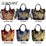 Ethnic Style Peafowl Embroidery Canvas Shoulder Bag