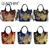 Ethnic Style Peafowl Embroidery Canvas Shoulder Bag