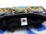 Ethnic Embroidery Canvas Messenger Shoulder Bag Tassel Women Bag
