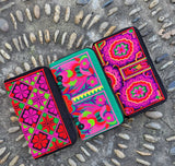 Ethnic Embroidered Women Wallet Vintage Canvas Long Wallet