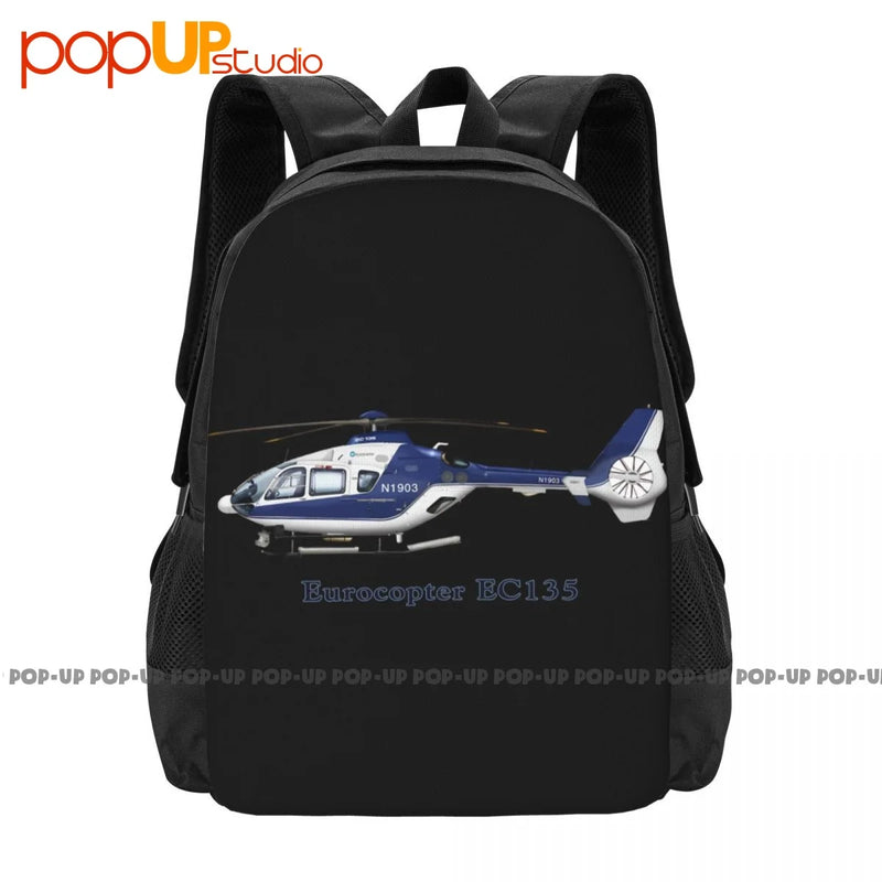 Eurocopter Ec135 Helicopter Backpack Large Capacity Bookbag Training