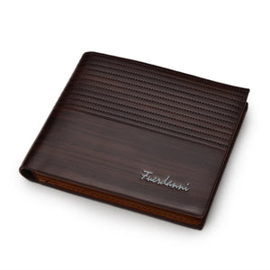Men's Retro Cross Embossed Short Wallet Large Capacity