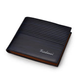 Men's Retro Cross Embossed Short Wallet Large Capacity