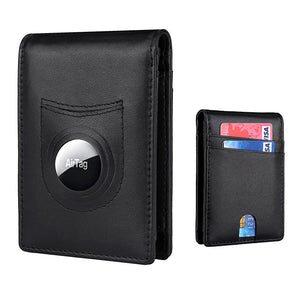 Men's Carbon Fiber Wallet with Airtag Pocket