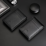 Men's Carbon Fiber Wallet with Airtag Pocket