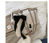 Bow Knot Tote Bag Women's Shoulder - Autumn Winter European and American Style