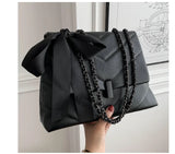 Bow Knot Tote Bag Women's Shoulder - Autumn Winter European and American Style