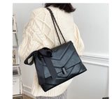 Bow Knot Tote Bag Women's Shoulder - Autumn Winter European and American Style
