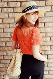 Europe and US Straw Tassel Bucket Bag, Beach Vacation Handbag