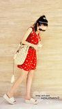 Europe and US Straw Tassel Bucket Bag, Beach Vacation Handbag
