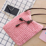 Crocodile Cuff Tassel Shoulder Knit Bag Beach Bag