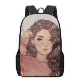 3D Printed Kids School Backpack 16 Inch For Boys and Girls