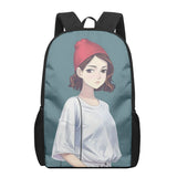3D Printed Kids School Backpack 16 Inch For Boys and Girls