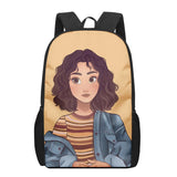 3D Printed Kids School Backpack 16 Inch For Boys and Girls