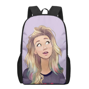 3D Printed Kids School Backpack 16 Inch For Boys and Girls