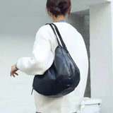 European & American Retro Soft Leather Handbag, Large-capacity Shoulder Bag