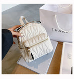 Women's Soft Leather Backpack Embroidery Thread Ling A Travel Bag