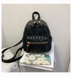 Women's Soft Leather Backpack Embroidery Thread Ling A Travel Bag