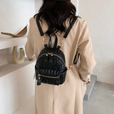 Women's Soft Leather Backpack Embroidery Thread Ling A Travel Bag