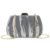 Green Silver Sequined Beading Evening Bag Mini Flap Shell Shoulder Bag
