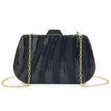 Green Silver Sequined Beading Evening Bag Mini Flap Shell Shoulder Bag